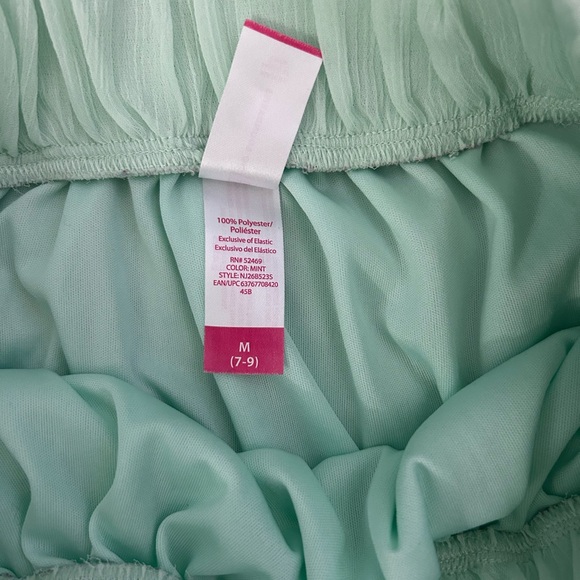 High Low Mint Green Ruffle Skirt Size Juniors M - Picture 5 of 10